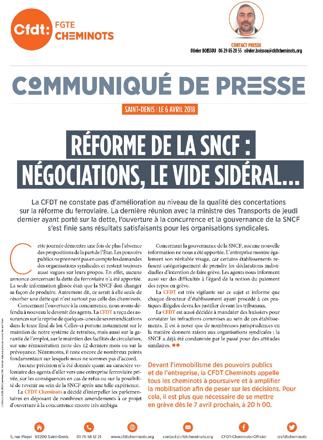 Réforme de la SNCF : Négociations, le vide sidéral…