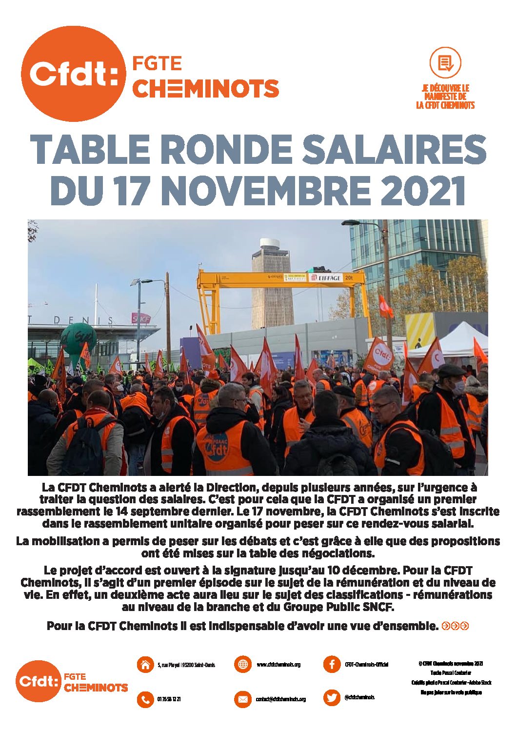 TABLE RONDE SALAIRES DU 17 NOVEMBRE 2021