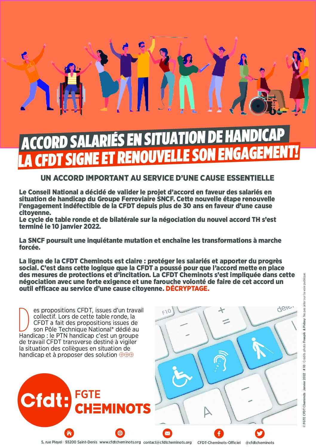 ACCORD SALARIÉS EN SITUATION DE HANDICAP