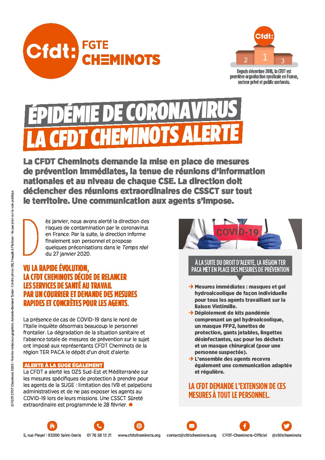 DROIT D’ALERTE CFDT