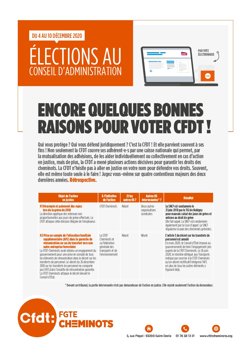 ÉLECTIONS AUX CA SNCF