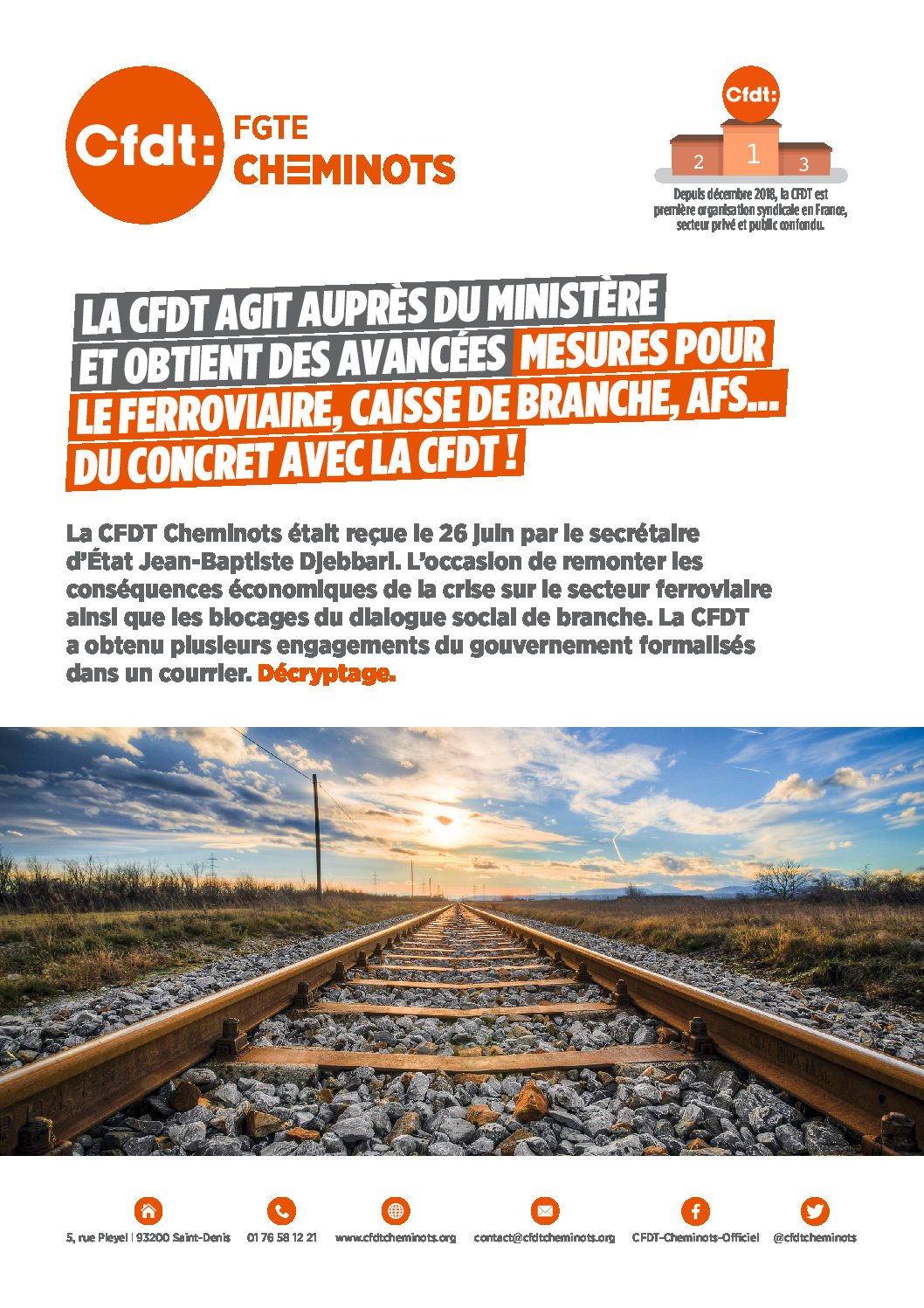 LA CFDT AGIT AUPRÈS DU MINISTÈRE ET OBTIENT DES AVANCÉES