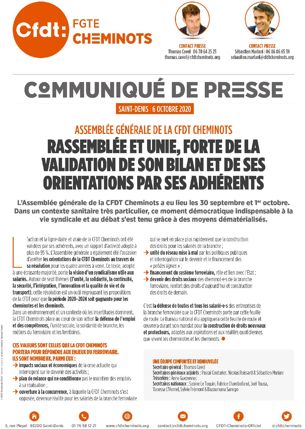 Rassemblée et unie, forte de la validation de son bilan et de ses orientations par ses adhérents