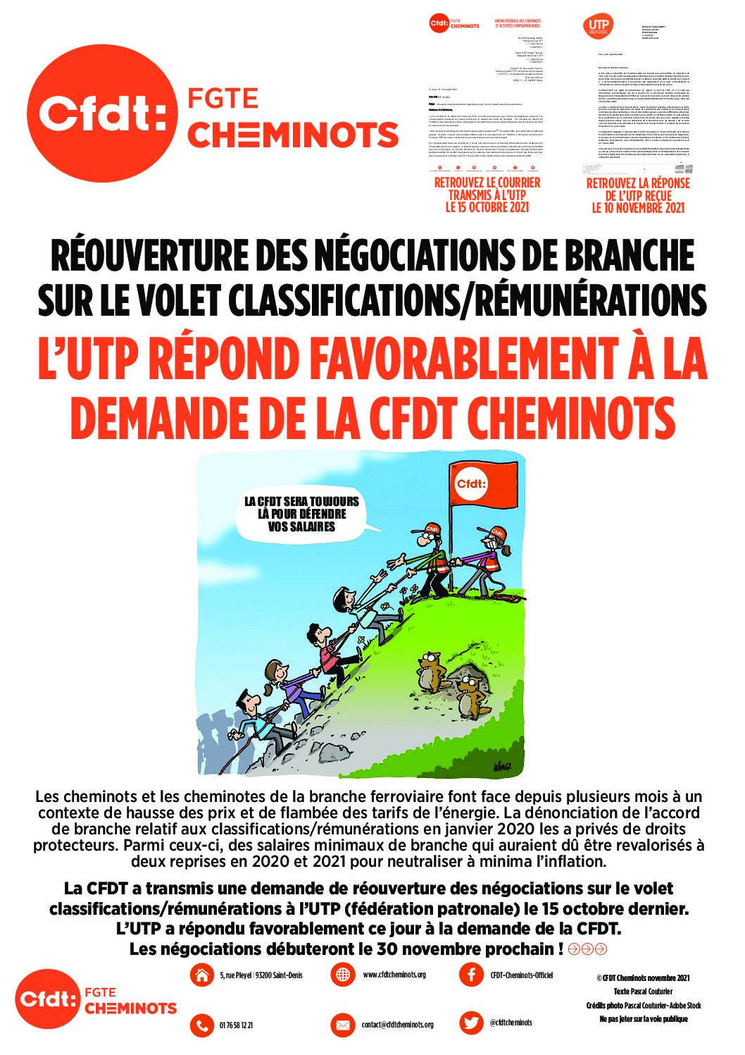 RÉOUVERTURE DES NÉGOS DE BRANCHE CLASSIFICATIONS/RÉMUNÉRATIONS