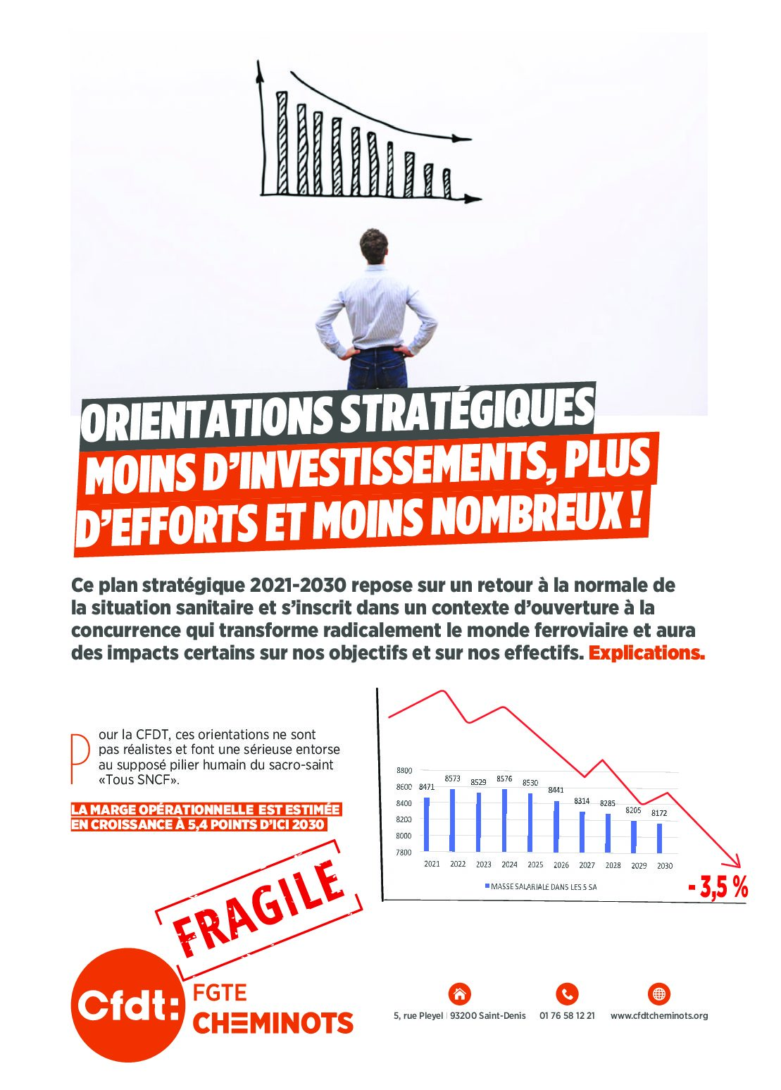 ORIENTATIONS STRATÉGIQUES, MOINS D’INVESTISSEMENTS, PLUS D’EFFORTS ET MOINS NOMBREUX !