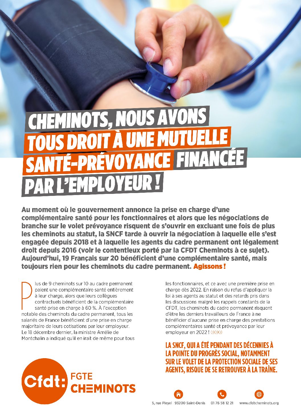 Cheminots, nous avons tous droit à une mutuelle santé-prévoyance financée par l’employeur