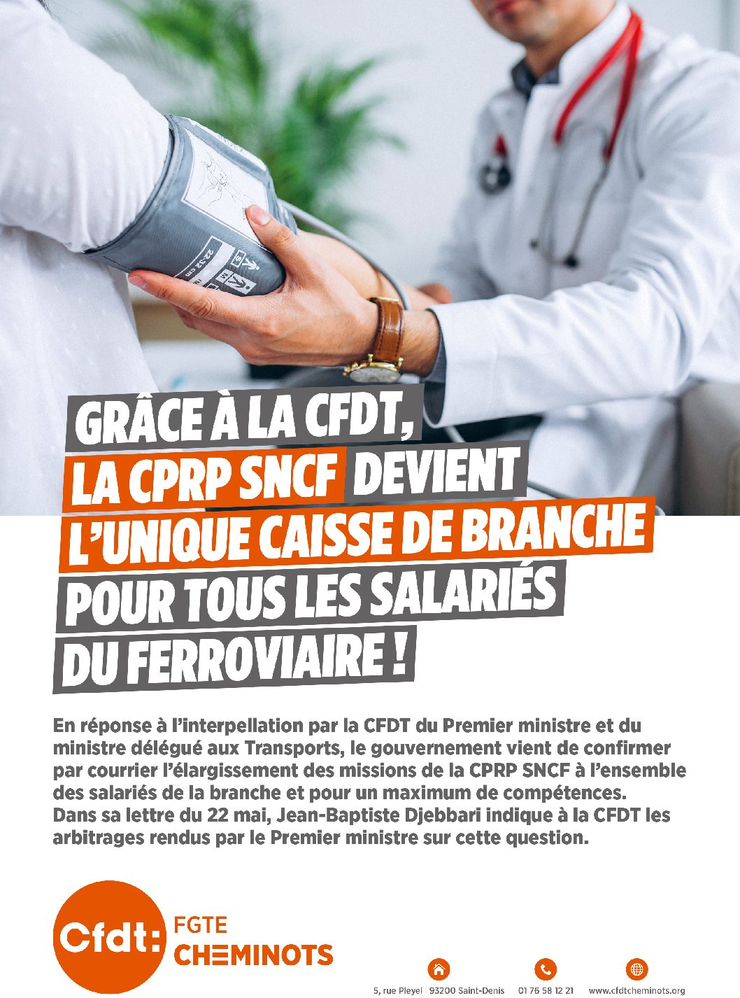 Grâce à la CFDT, la CPRP SNCF devient l’unique caisse de branche pour tous les salariés du ferroviaire !