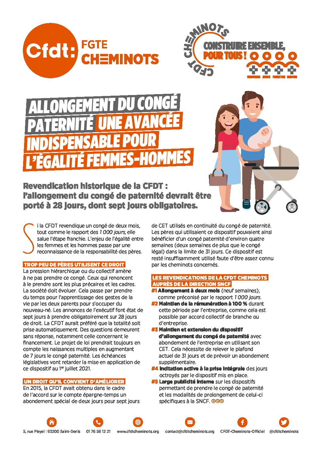 ALLONGEMENT DU CONGÉ PATERNITÉ