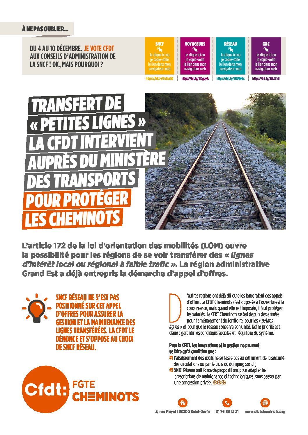 TRANSFERT DE PETITES LIGNES