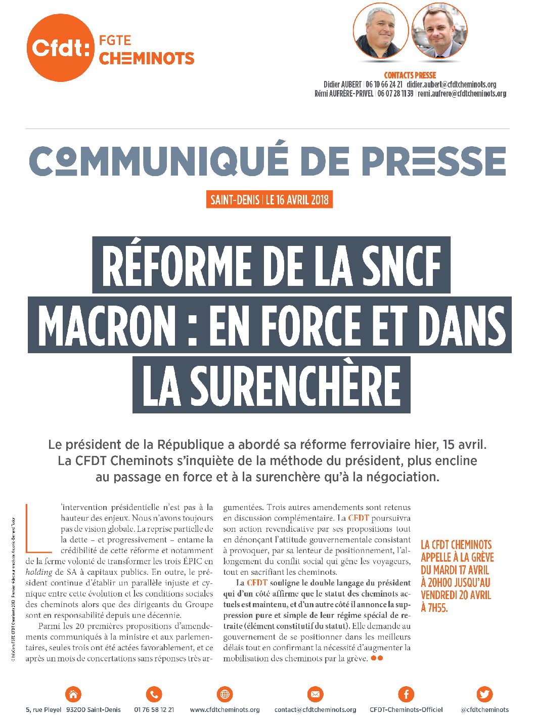Réforme de la SNCF Macron : En force et dans la surenchère