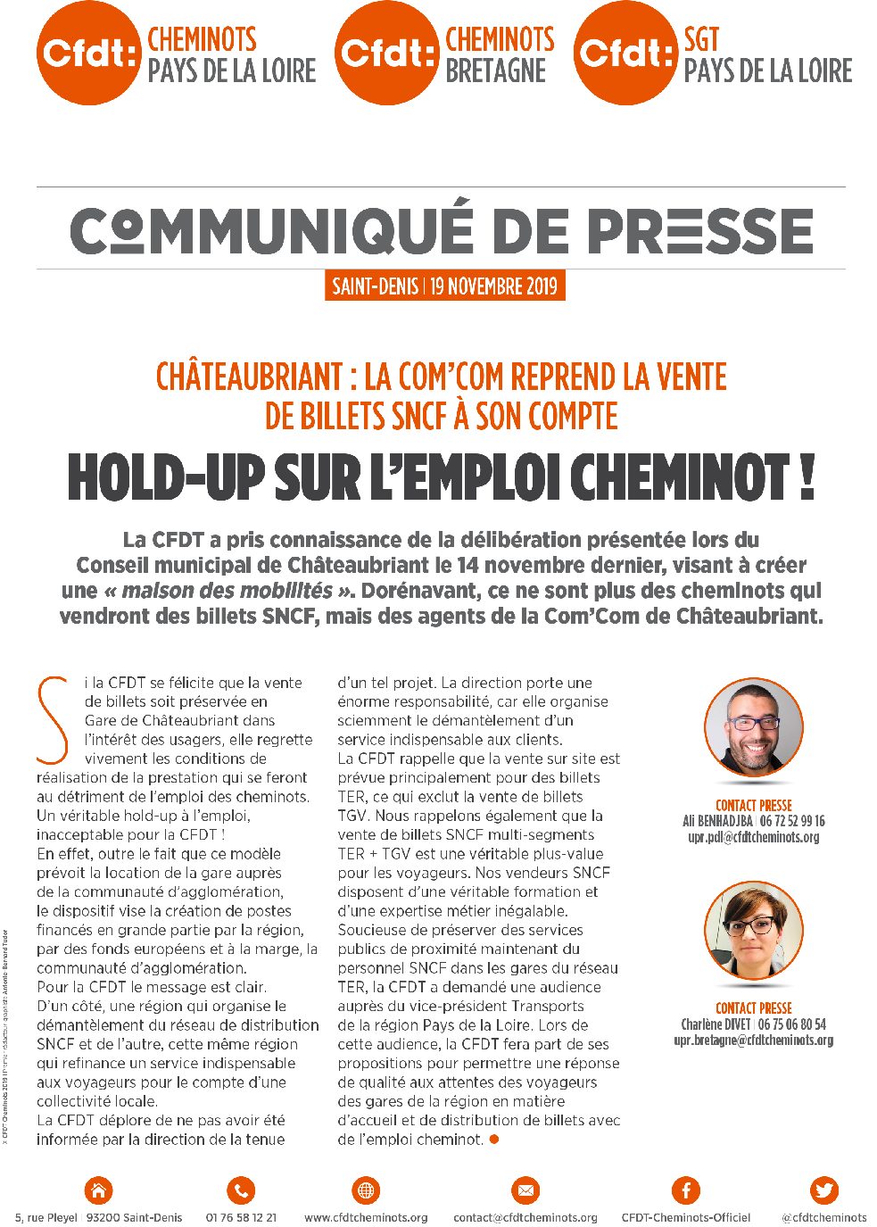 Hold-up sur l’emploi cheminot !