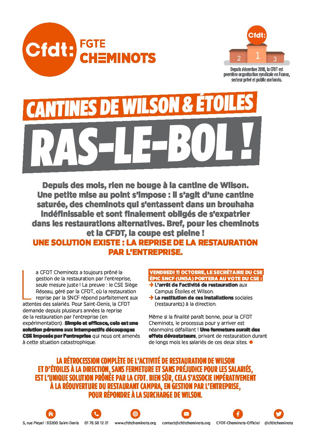 CANTINES DE WILSON & ÉTOILES