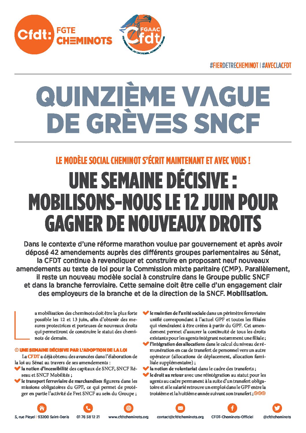 QUINZIÈME VAGUE DE GRÈVES SNCF