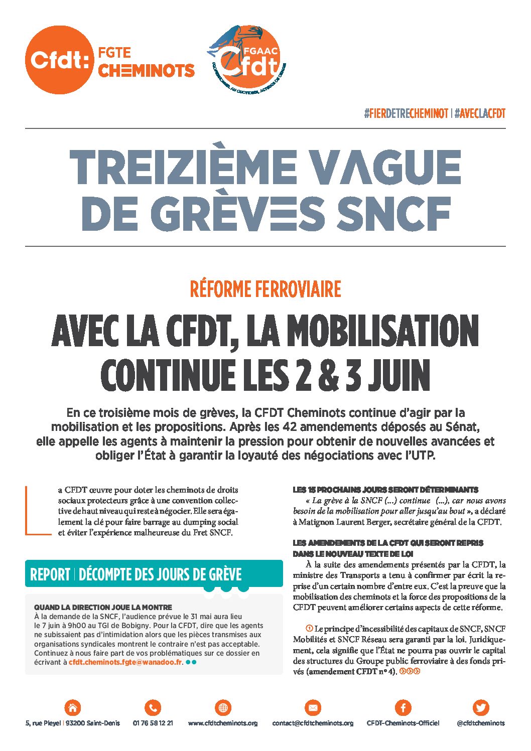 TREIZIÈME VAGUE DE GRÈVES SNCF