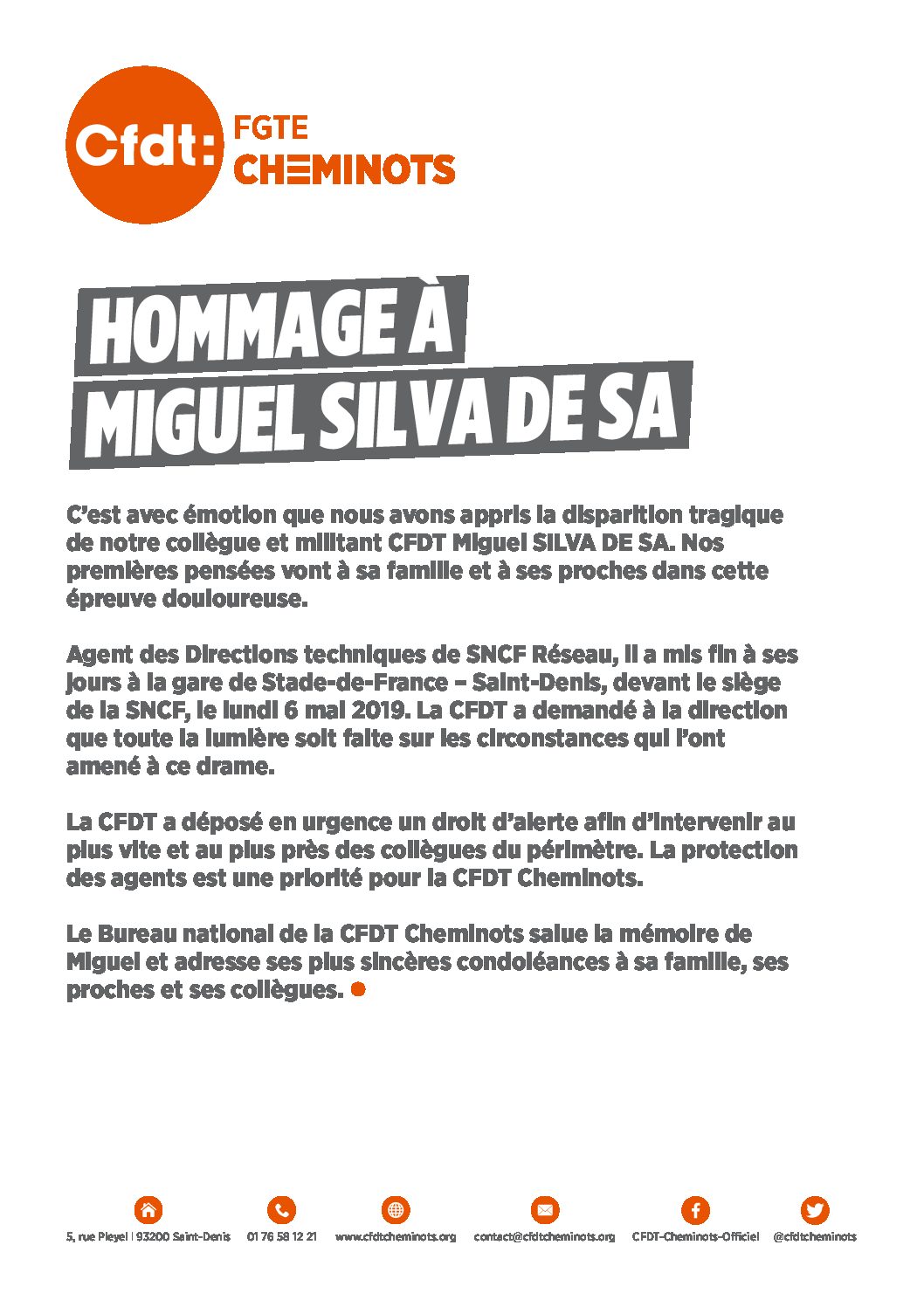 HOMMAGE À MIGUEL SILVA DE SA