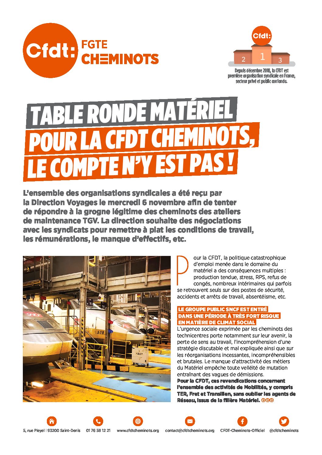 TABLE RONDE MATÉRIEL