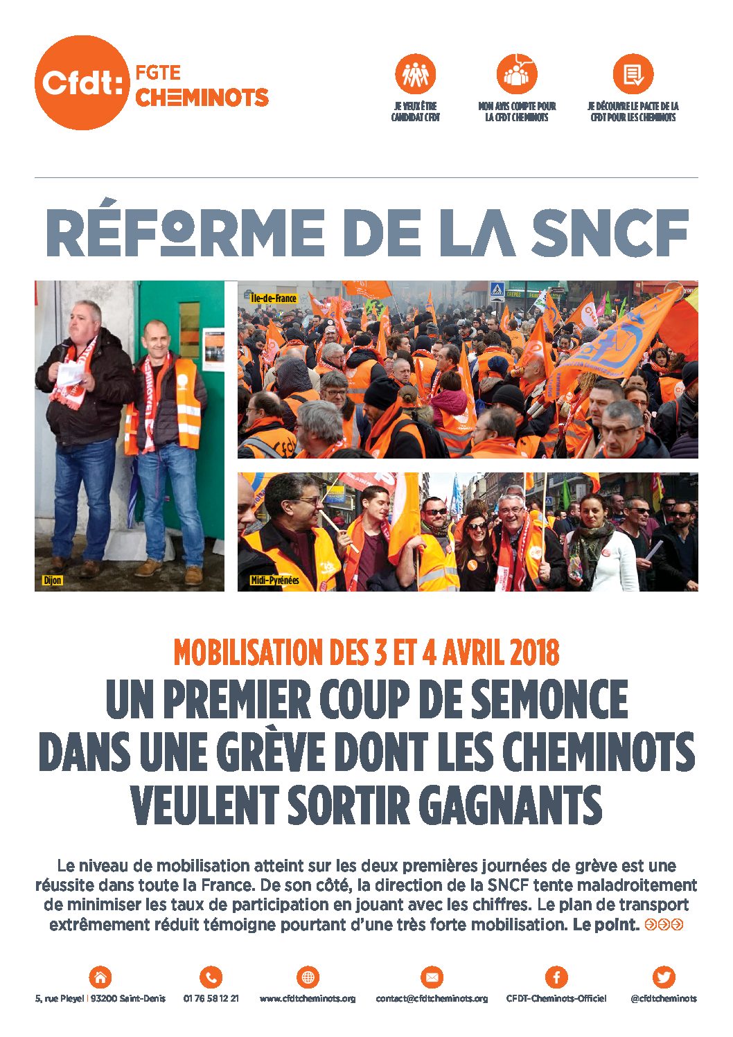 MOBILISATION DES 3 ET 4 AVRIL 2018