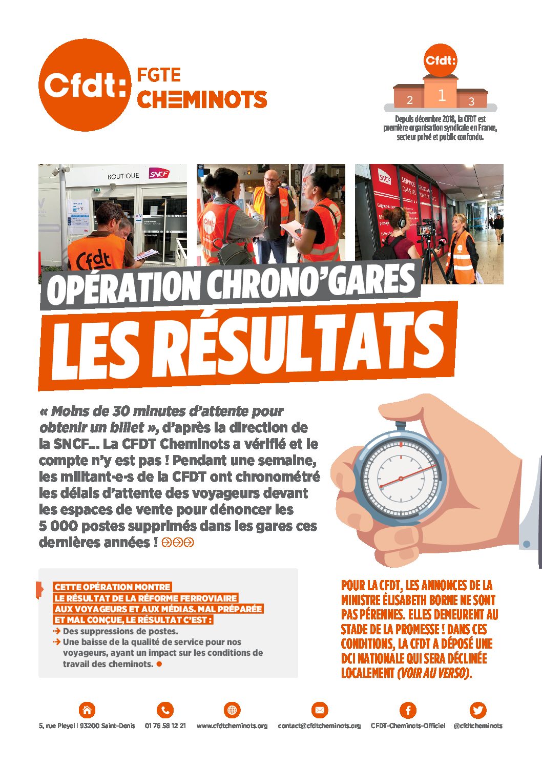 OPÉRATION CHRONO’GARES