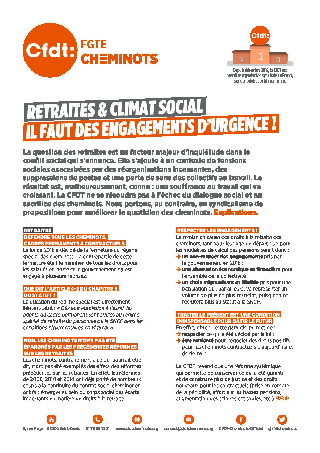 RETRAITES & CLIMAT SOCIAL