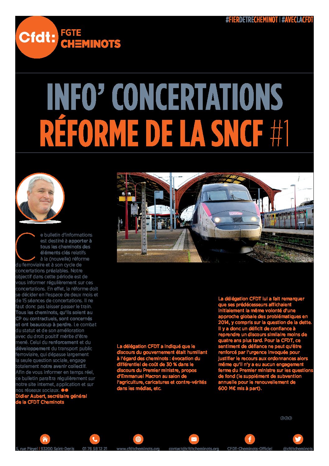 INFO’ CONCERTATIONS I RÉFORME DE LA SNCF