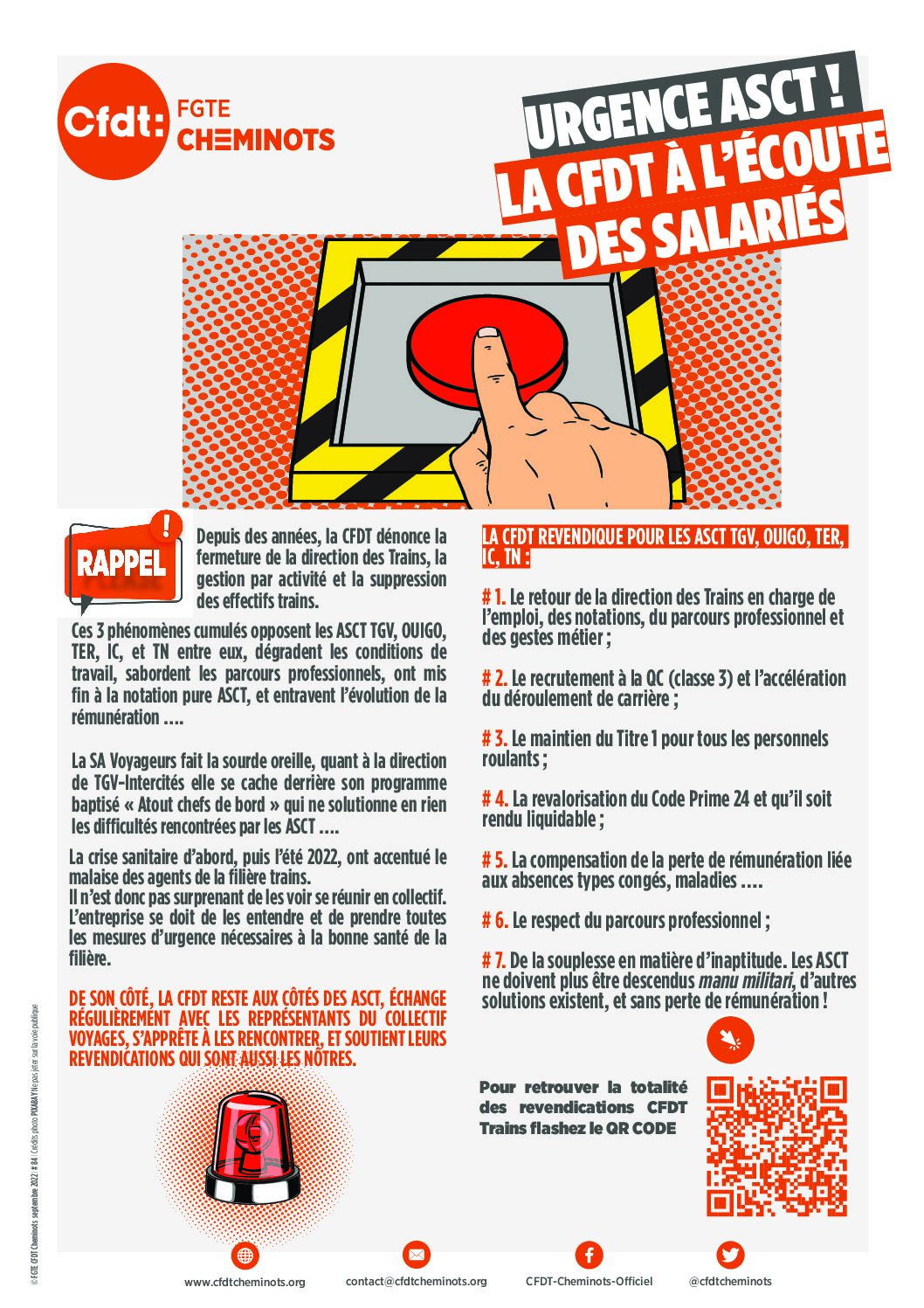 Urgence ASCT, la CFDT à l’écoute des salariés