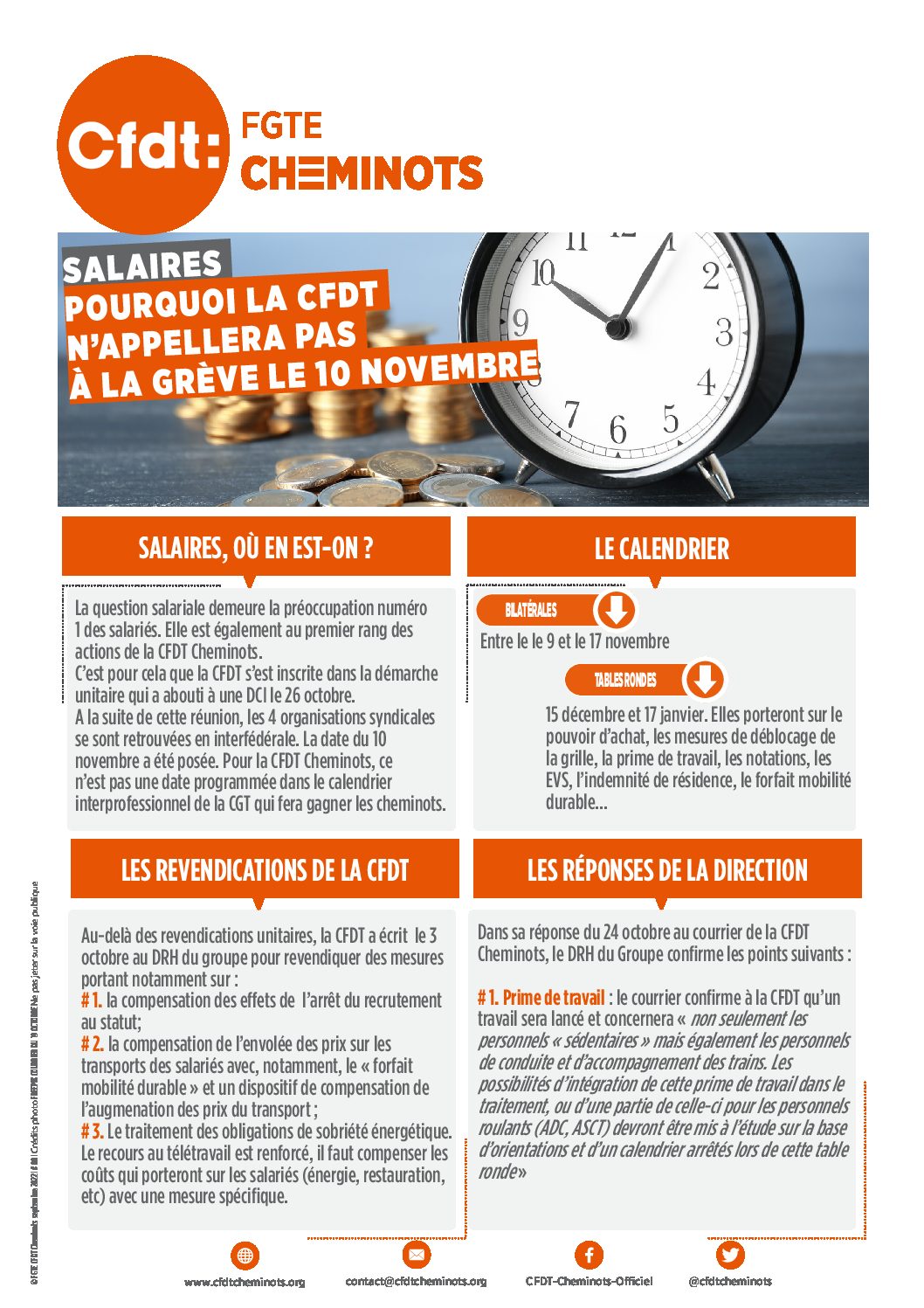 Salaires, pourquoi la CFDT n’appellera pas à la grève le 10 novembre