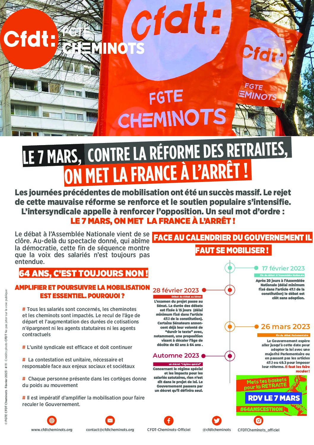 Le 7 mars, contre la réforme des retraites, on met la France à l’arrêt