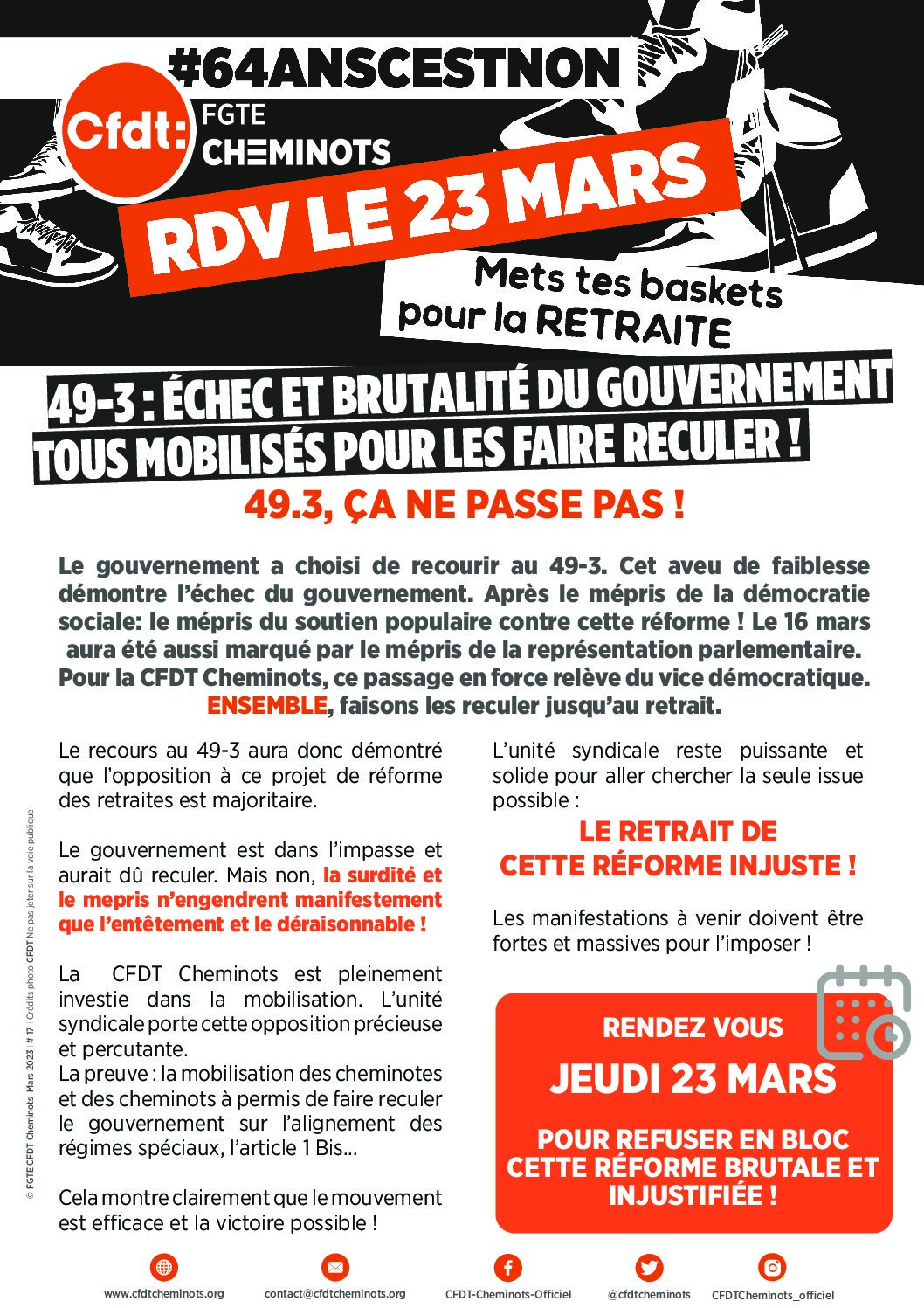 49-3: échec et brutalité du gouvernement. Tous mobilisés pour les faire reculer.