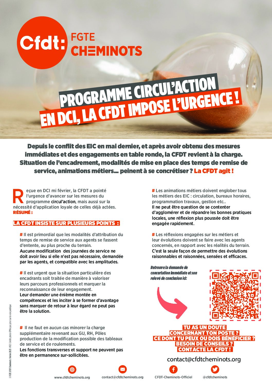 Programme circul’action, en DCI la CFDT impose l’urgence