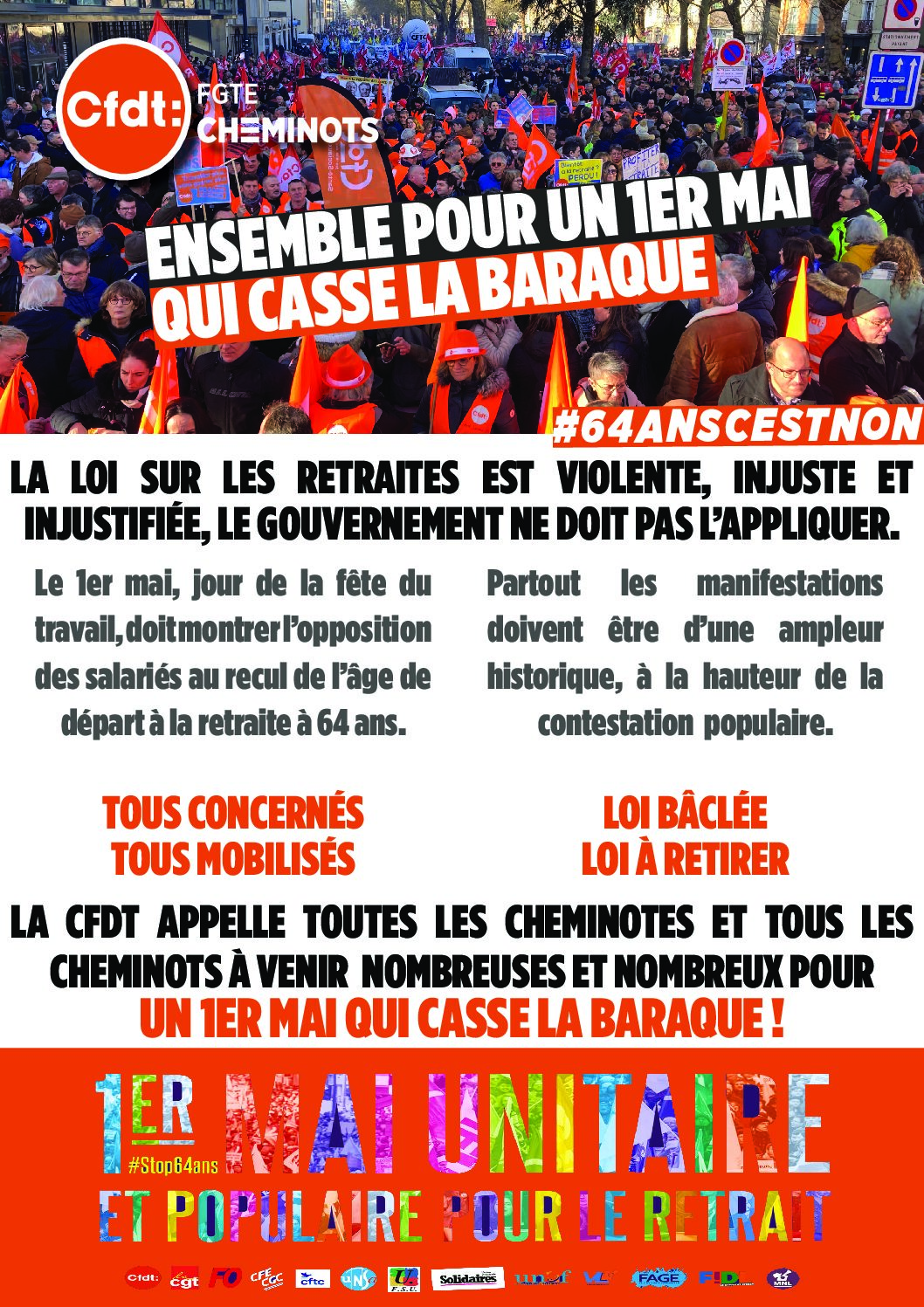  ENSEMBLE POUR UN 1ER MAI QUI CASSE LA BARAQUE