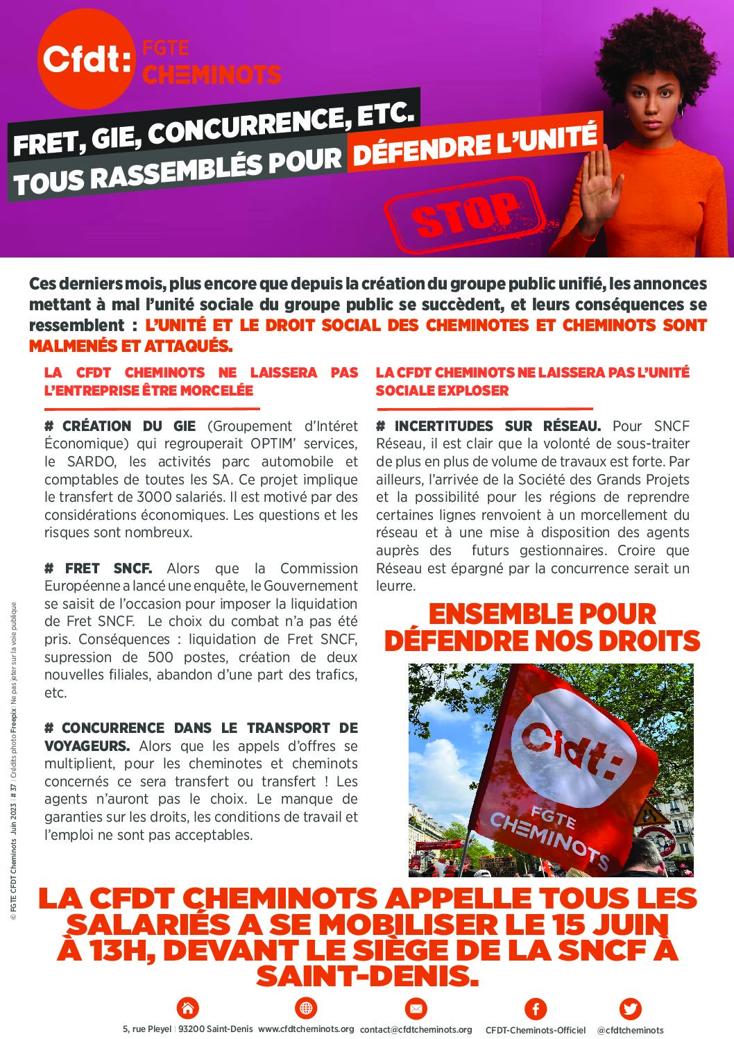 FRET, GIE, concurrence … tous rassemblés pour défendre l’unité !