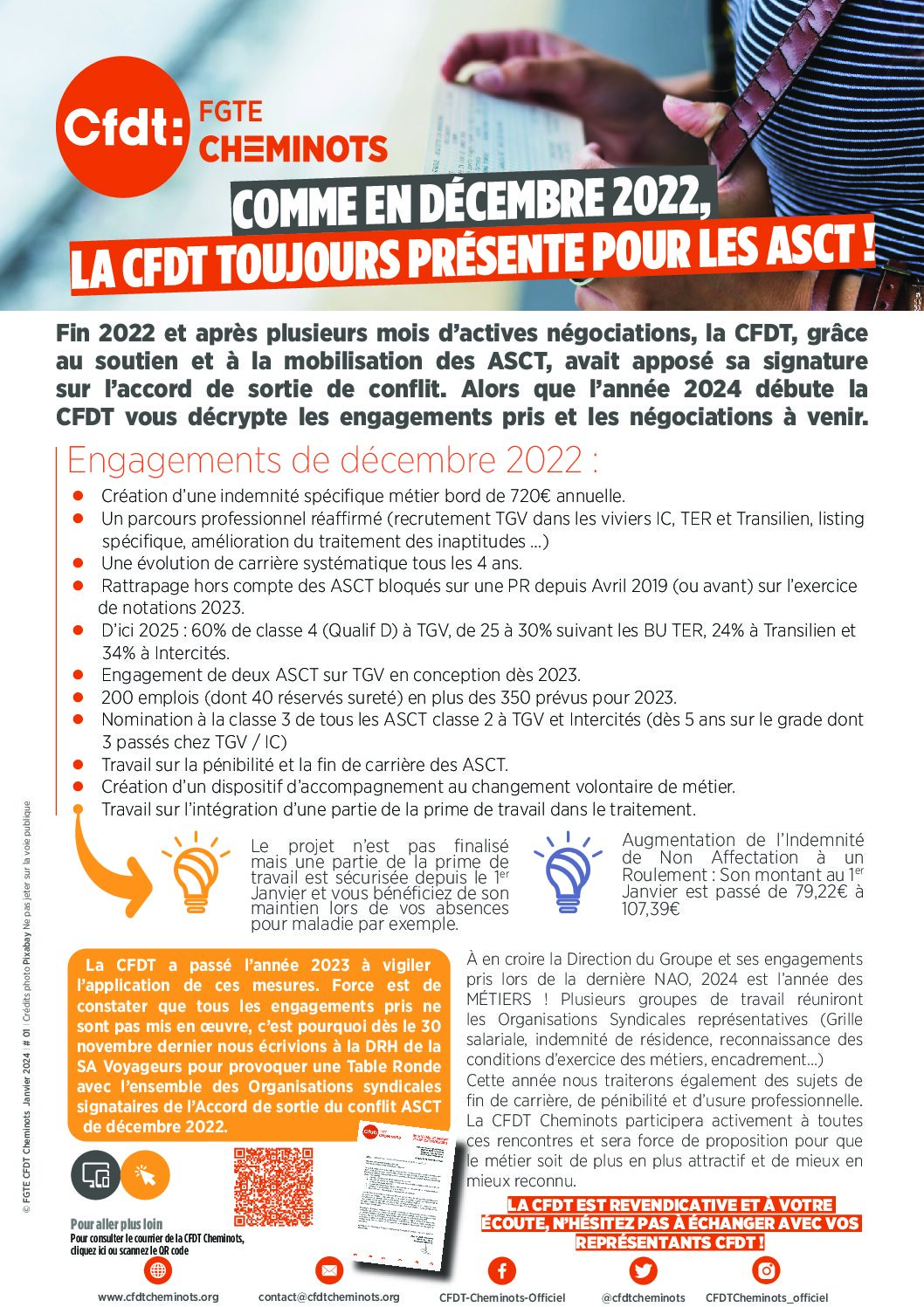 Comme en dec 2022, la CFDT toujours présente pour les ASCT