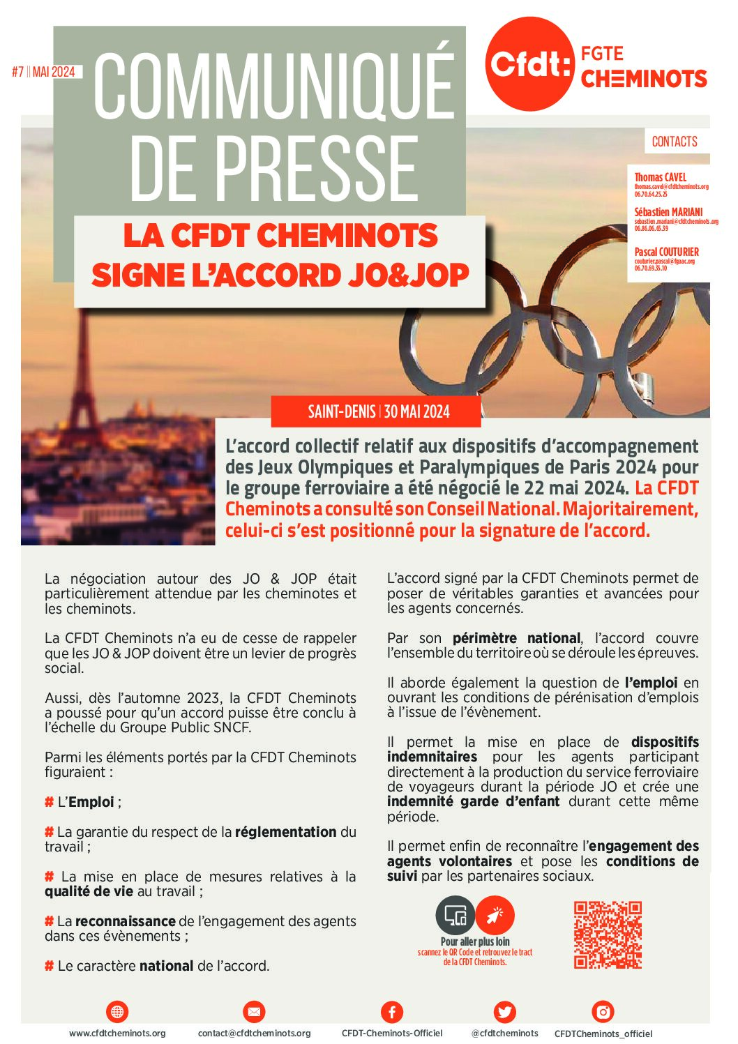 Communiqué de presse || 2 mai 2024