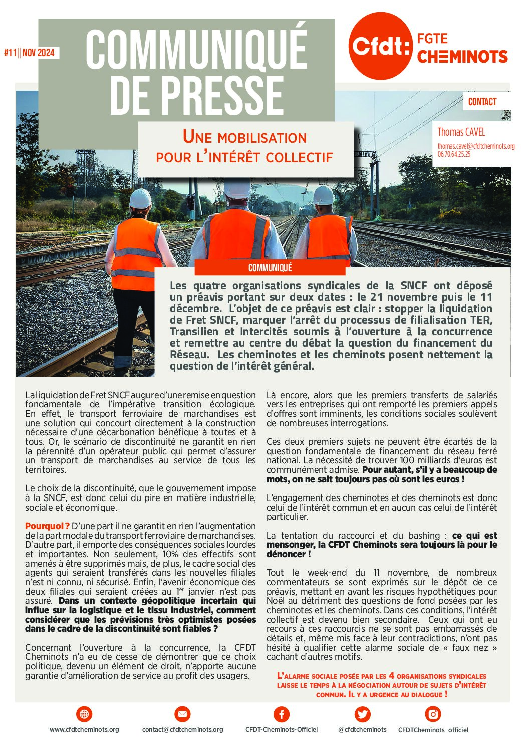Communiqué de presse || 13 novembre 2024
